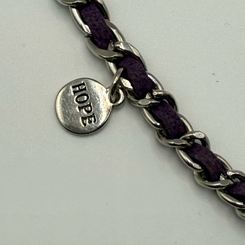 Premier Designs Playful Purple & Silver Wrap Bracelet - Picture 4 of 7